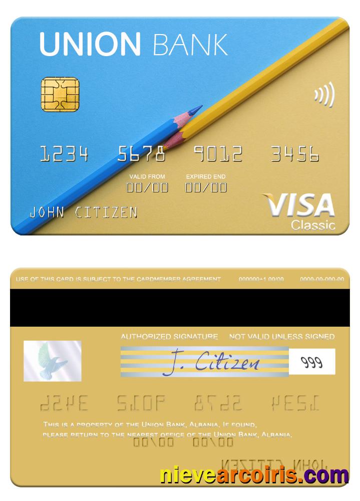 Albania Union Bank visa card